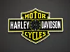 Yellow Harley Clock