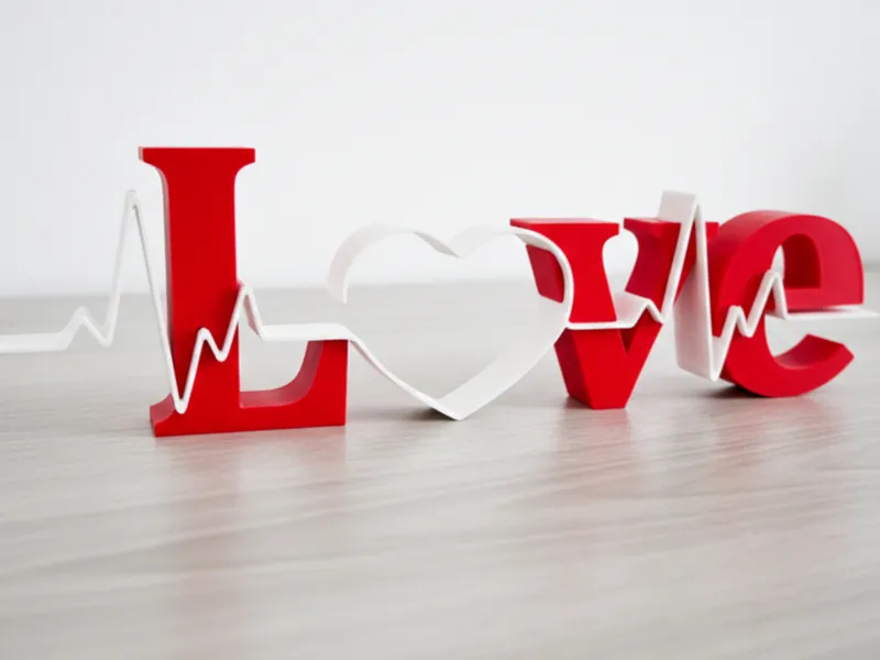 LOVE Heartbeat Decor Sign