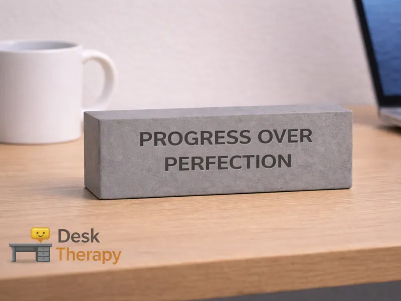 Desk Therapy Mood Brick – Progress Over Perfection