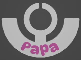 Papa wine glass charm