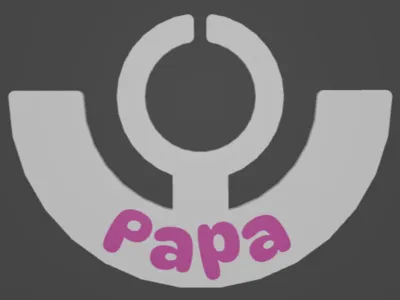 Papa wine glass charm