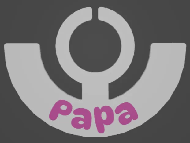 Papa wine glass charm