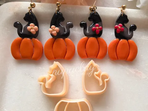 Cortador para modelado: Halloween Cat Pumpkin Polymer Clay Cutter — referencia de MakerWorld