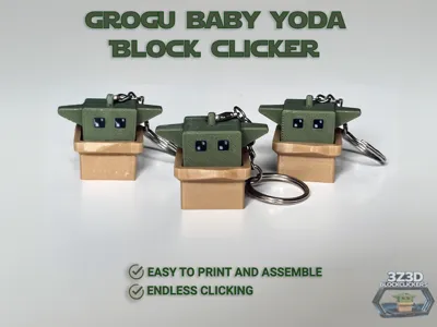 Grogu Baby Yoda Clicker Keychain - BlockClickers