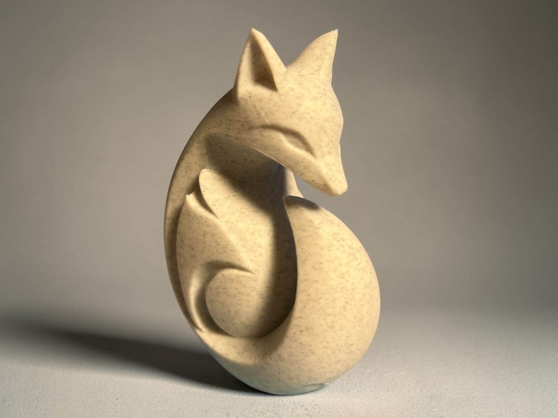 Fox Minimal Sculpture – Natural Elegance