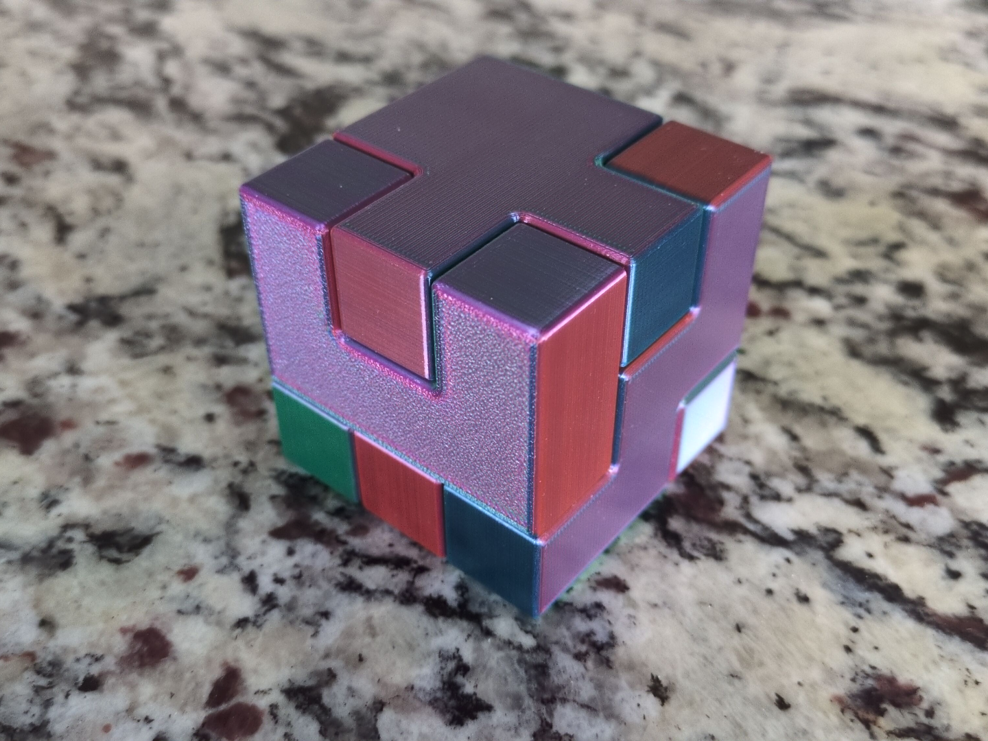 Challenging 5-Piece Puzzle Cube - Brain Teaser