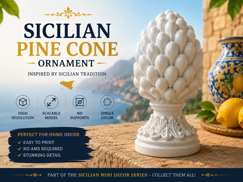 Sicilian Pine Cone Ornament