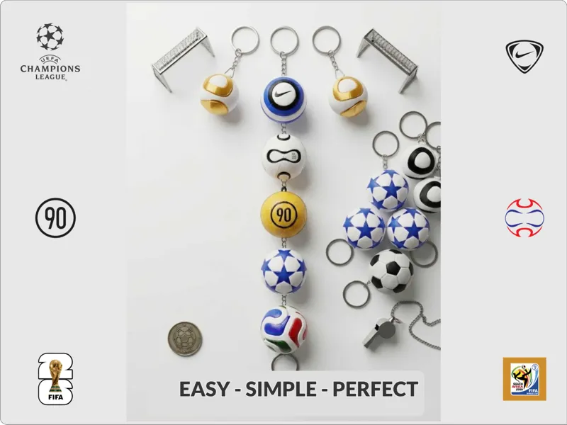 Ultimate Retro Football Keychains Collection 