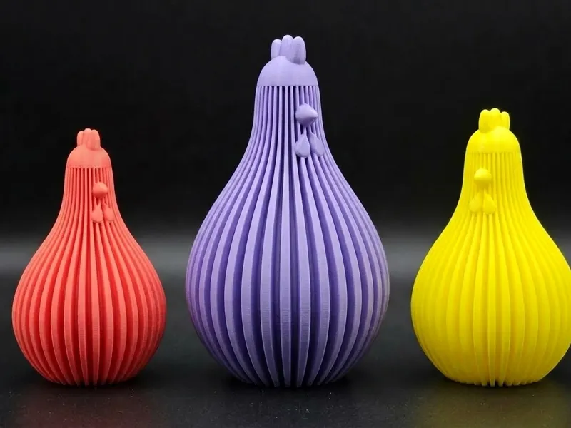 Clucky — Decorative Ribbed Chicken Figurine