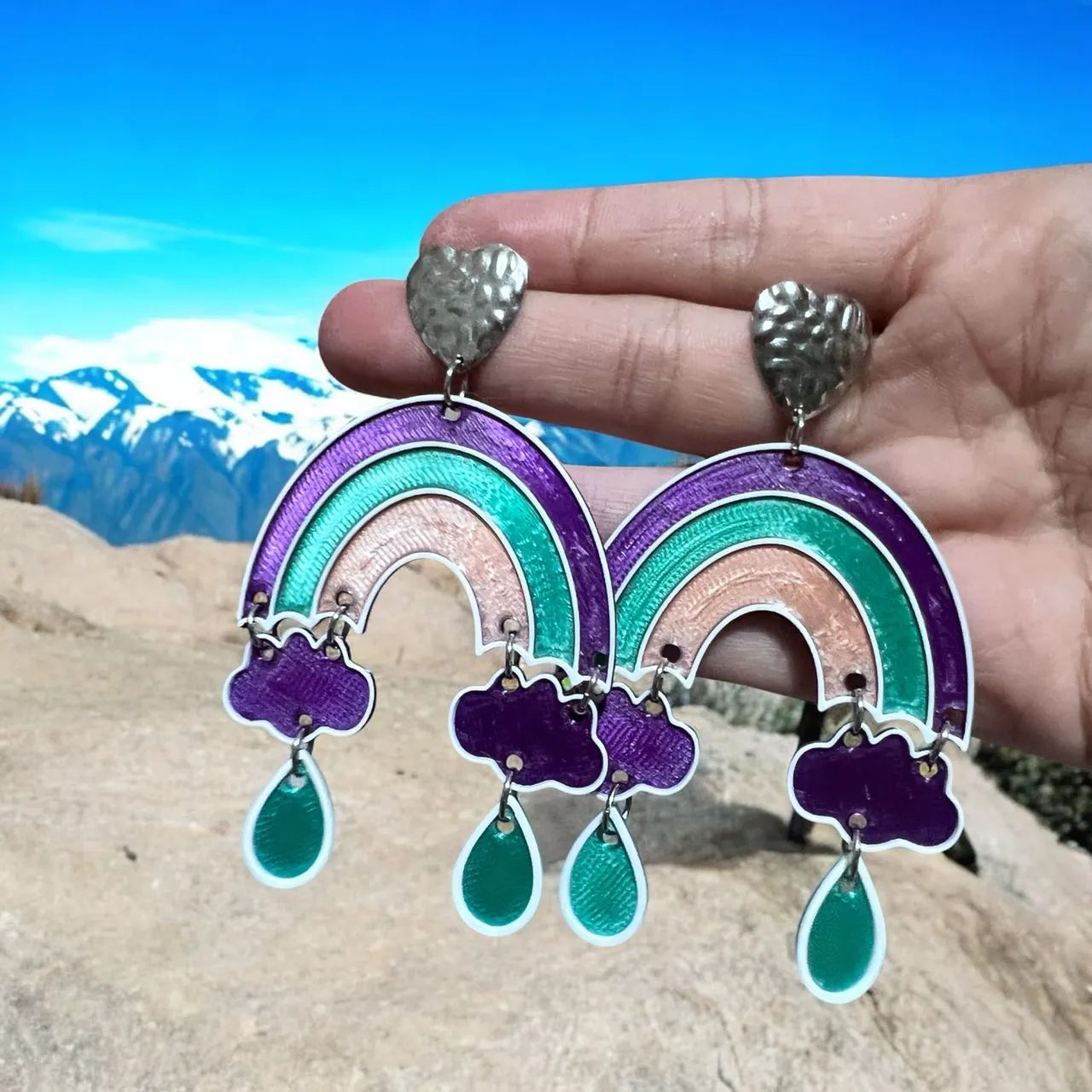 Pendientes arcoiris view 2