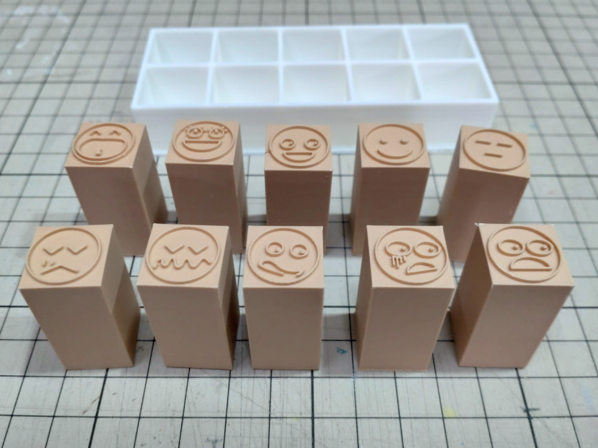 Emoji Stamp Set with Storage Organizer Box
