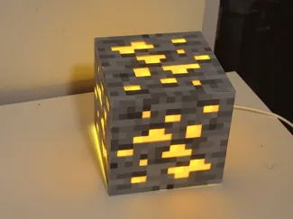 Minecraft ore block cube lamp
