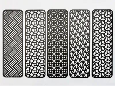 Geometric Line Art Bookmarks - Collection 3
