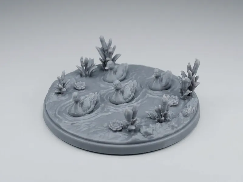 Scenic Duck Pond Diorama / Miniature Base