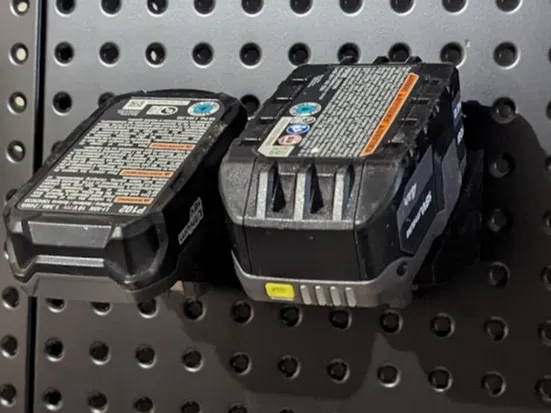 Ryobi Battery Holder 1" Universal Pegboard