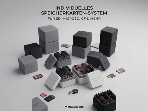 Organizador: Parametric Memory Card Organizer Box Gridfinity — referencia de MakerWorld