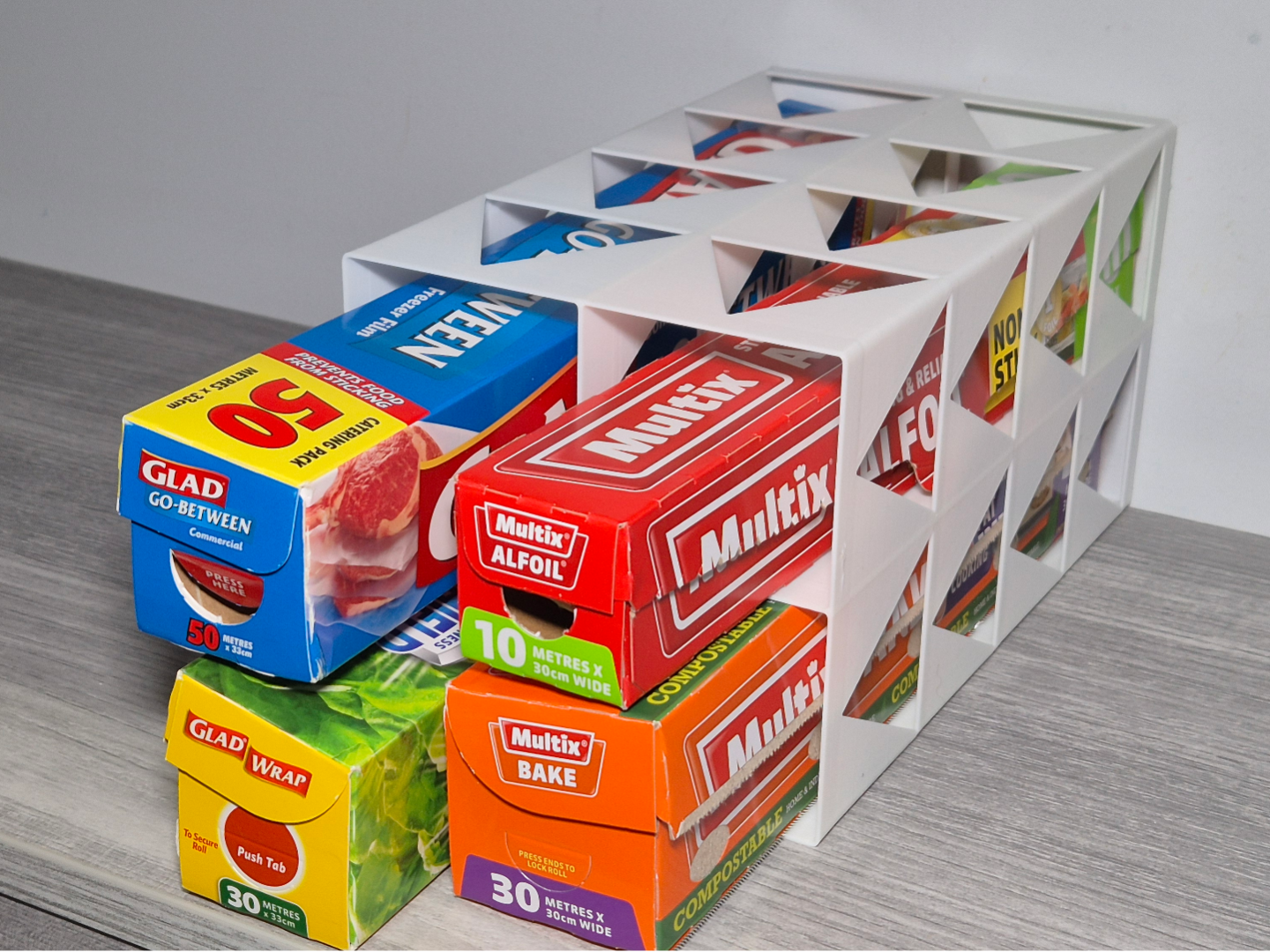 Parametric Customizable Kitchen Foil Tidy Rack