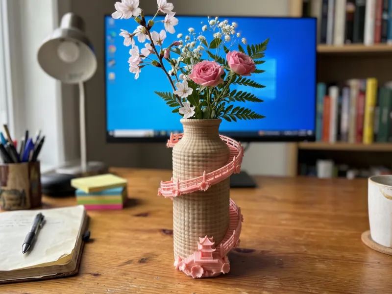 Spiral Pagoda Bridge Vase - Flower Pot