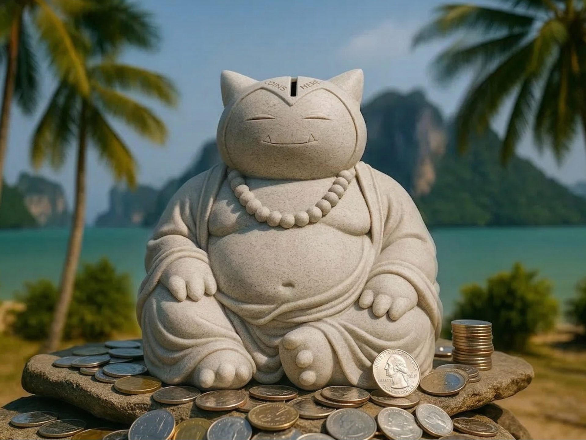 Piggy Bank - Snorlax Buddha Statue | Pokémon