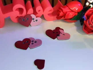 Cute Hearts Keychains 