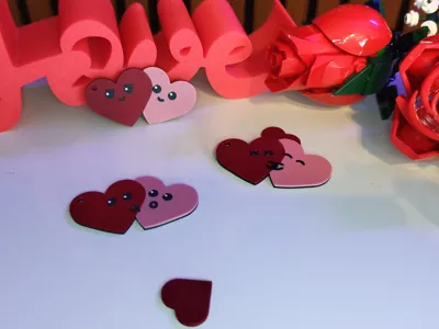 Cute Hearts Keychains 