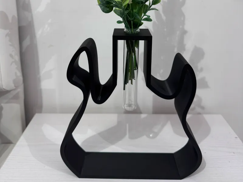 Test tube guitar shape vase