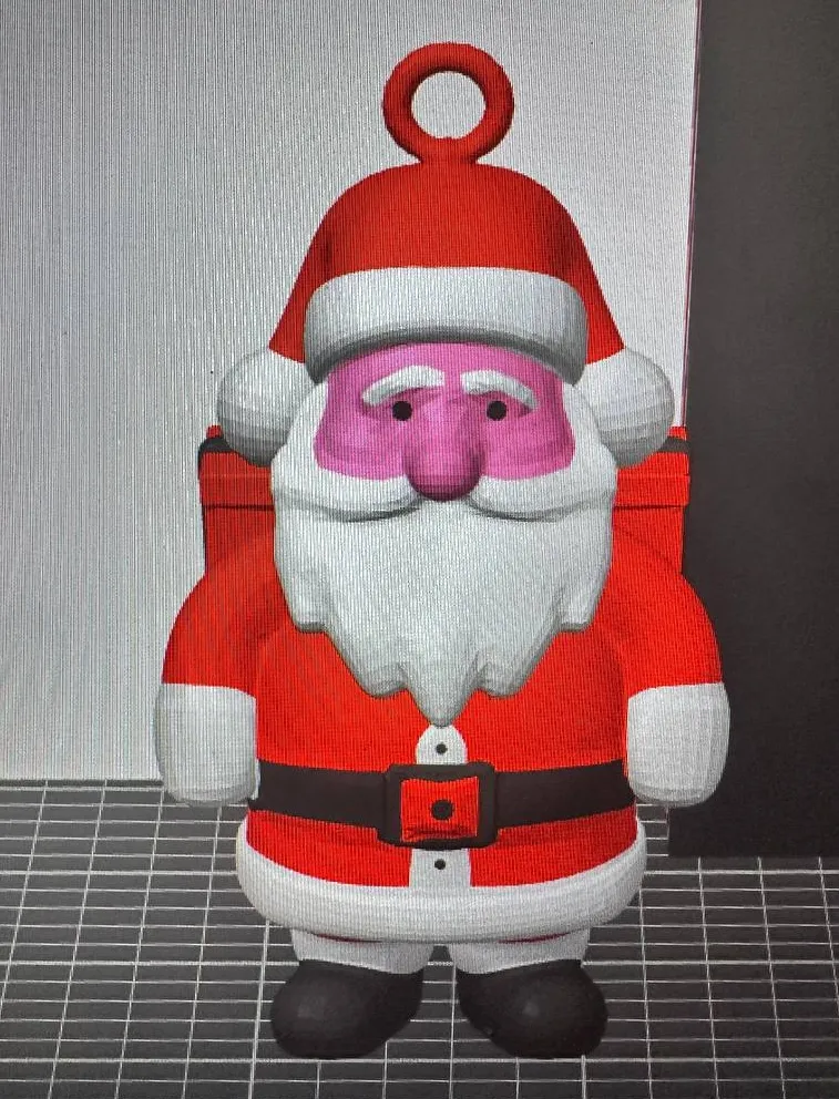 babbo natale con occhiello