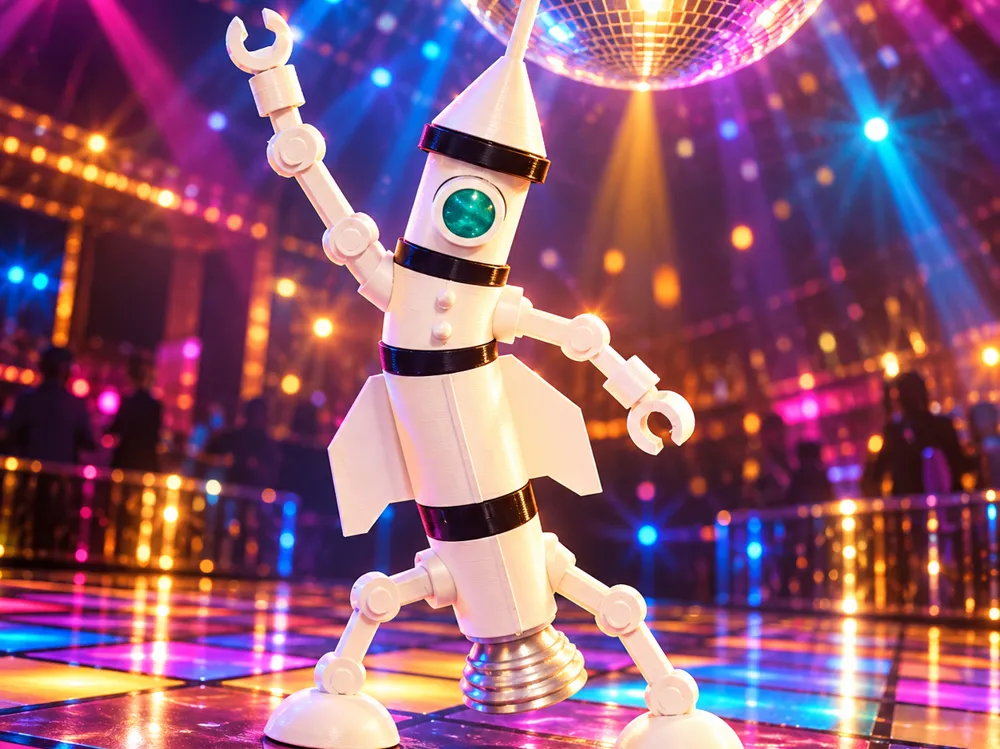 Saturday Night Rocket - Articulated Disco Bot - Free 3D Print Model ...