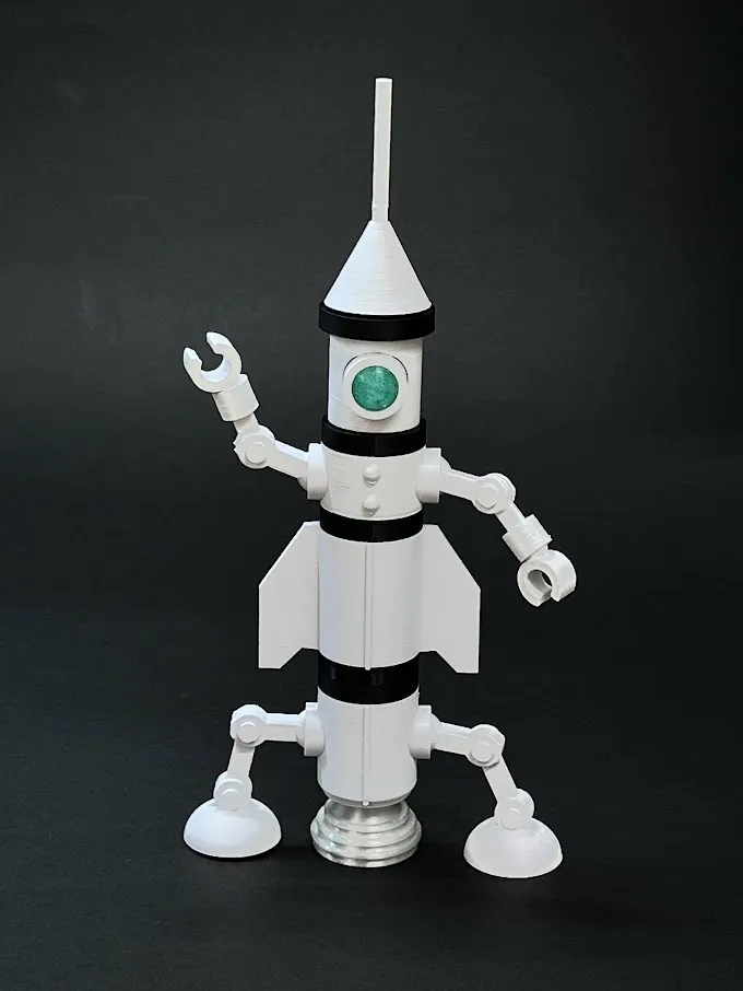 Saturday Night Rocket - Articulated Disco Bot - Free 3D Print Model ...