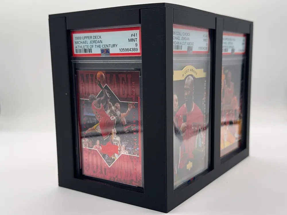diy graded card display Custom Case LED Lights Wall Cabinet Holds 14 Slabs PSA BGS thanks to a proprietary high PSA Graded Card Display Frame,