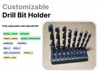 Customizable Drill Bit Stand