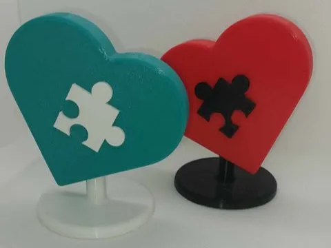 Heart whith puzzle