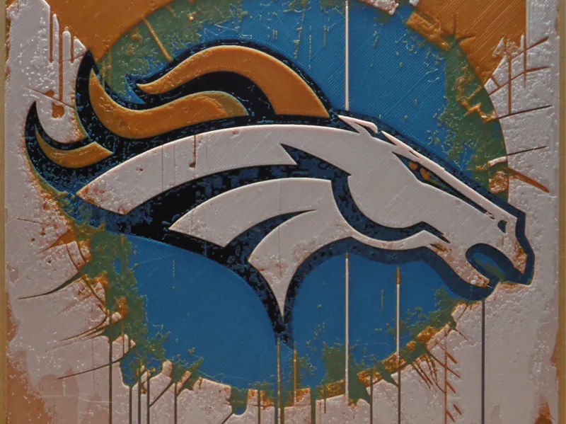Hueforge Denver Broncos Old Graffiti