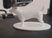Sculpture de chien motif Voronoï — photo 2
