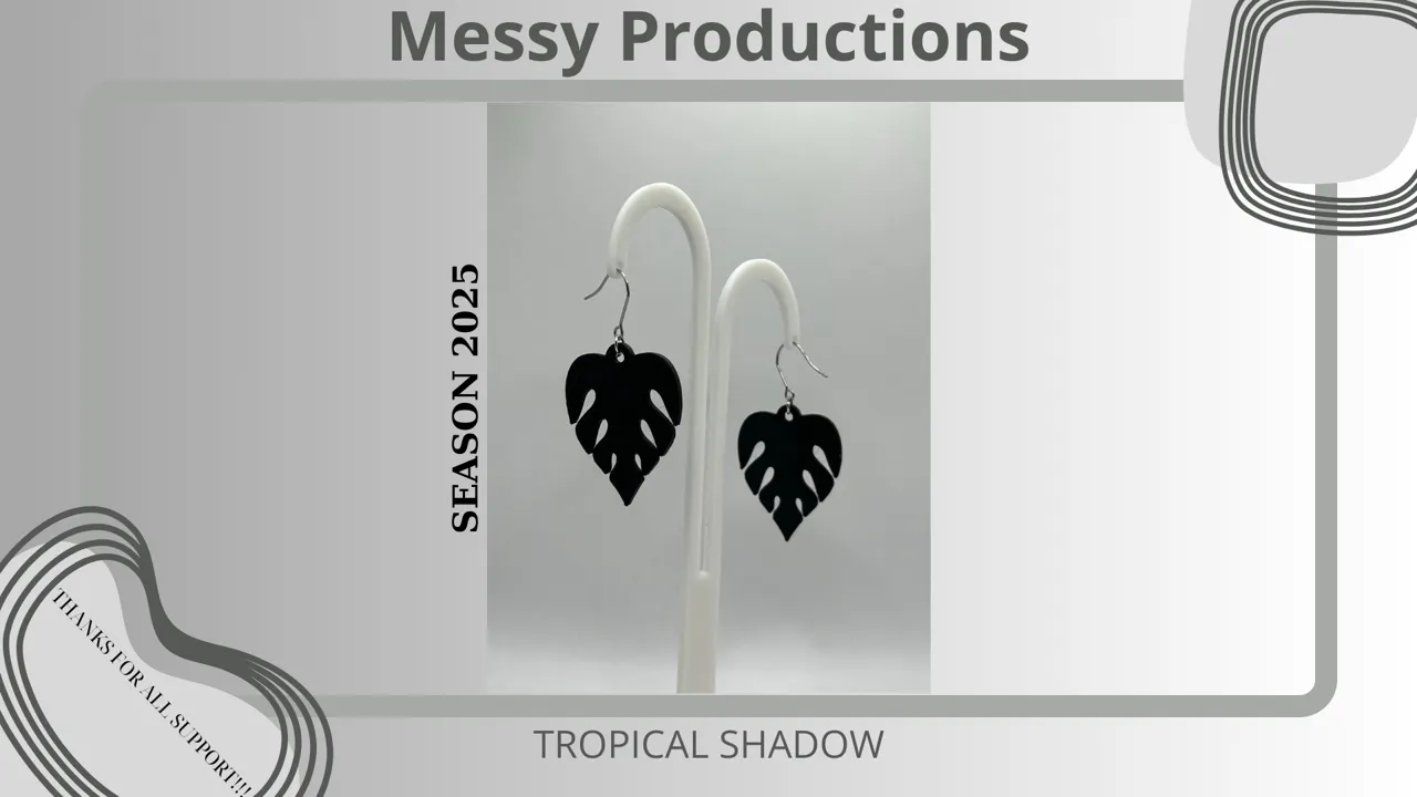 Monstera Earrings view 2