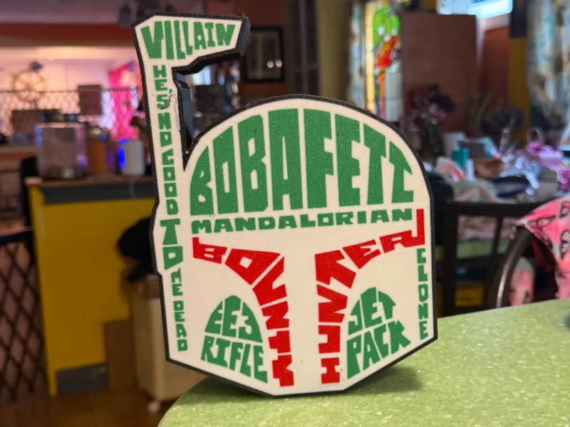 Boba Fett Helmet word Lightbox