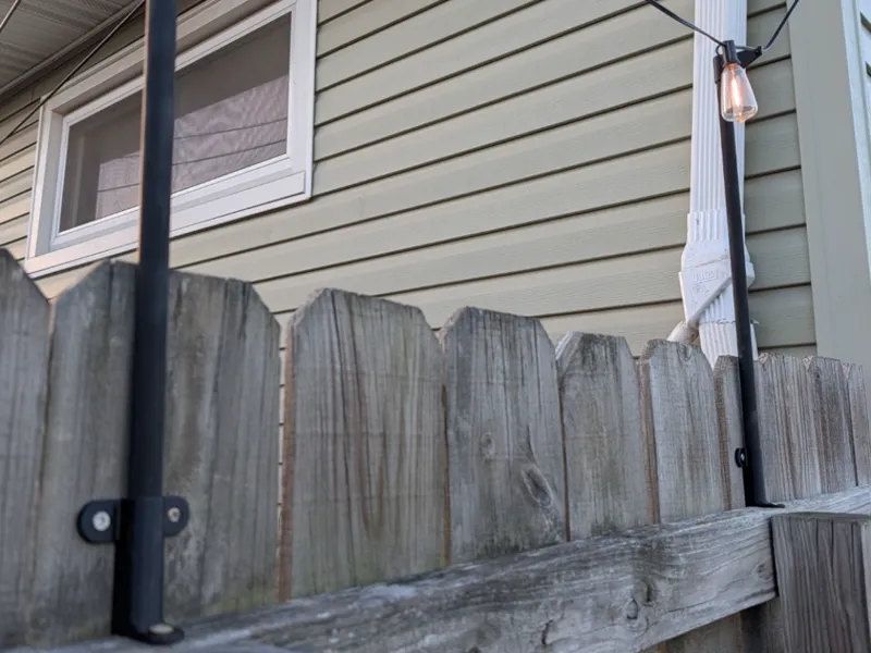 String light holders fence mount