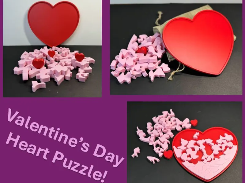 Valentine's Day Heart Puzzle 50-Piece very hard!
