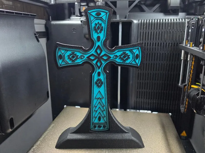 Cross on Base Native American Influenced