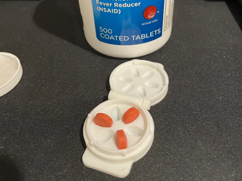 Anti-Rattle Ibuprofen Case