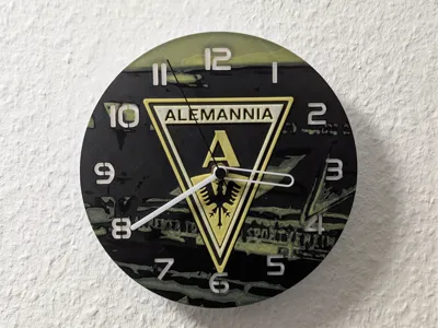 Wall or desk clock with Alemannia Aachen logo