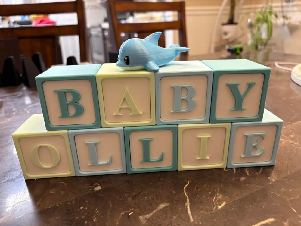 Abc Block Topper Baby Blocks ABC blocks for decoration, cake topper by painters98 ...