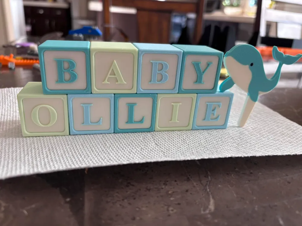Baby Blocks ABC blocks for decoration, cake topper by painters98 ...