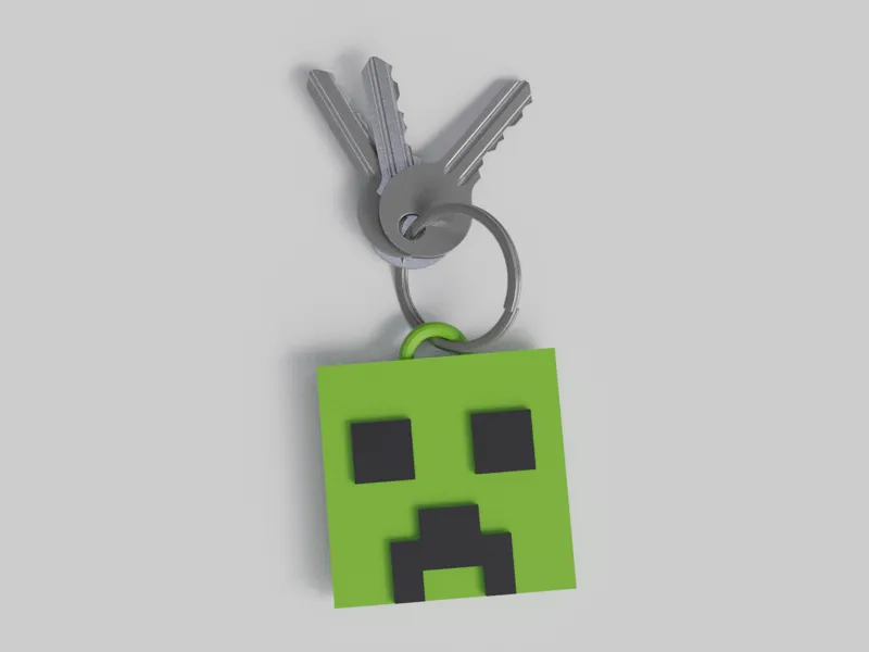 Minecraft Creeper Keychain