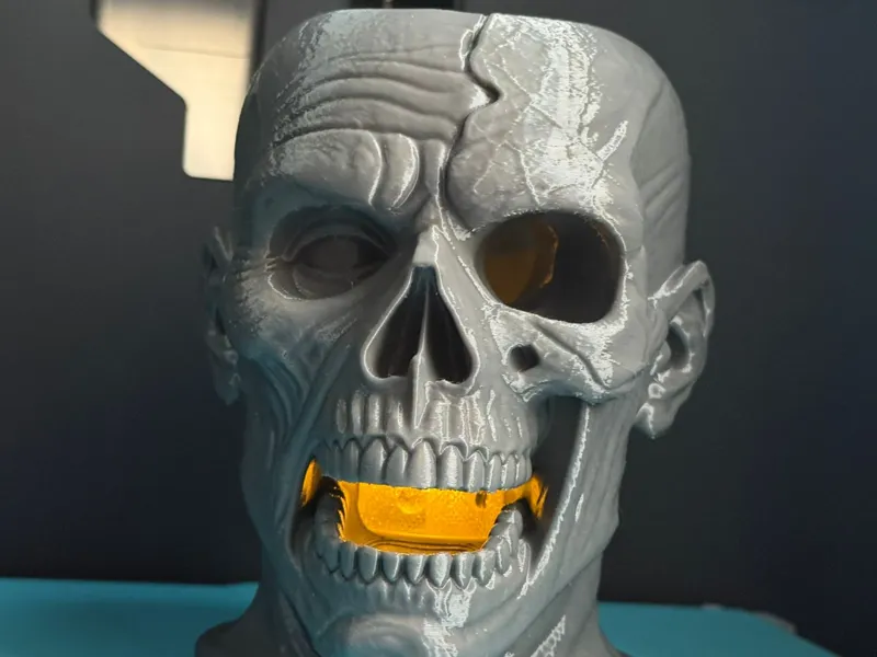 Half-Rotted Zombie Head Tea-Light Holder