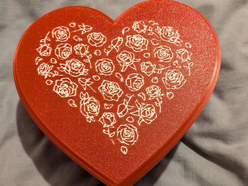 rose heart jewelry box