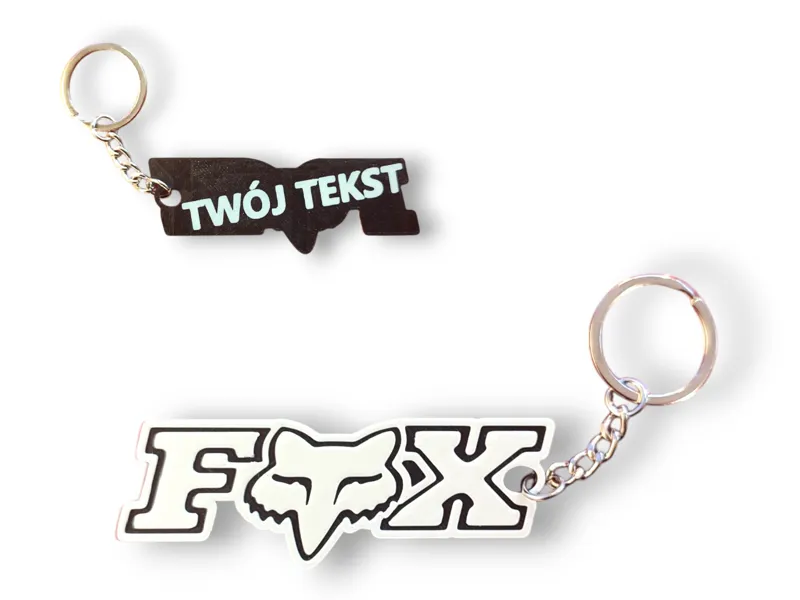 FOX Moto Keychain Double Side with TEXT
