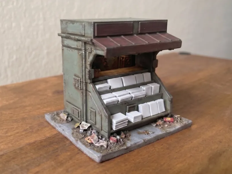 Urban Scatter Terrain - Newspaper Stand Kiosk