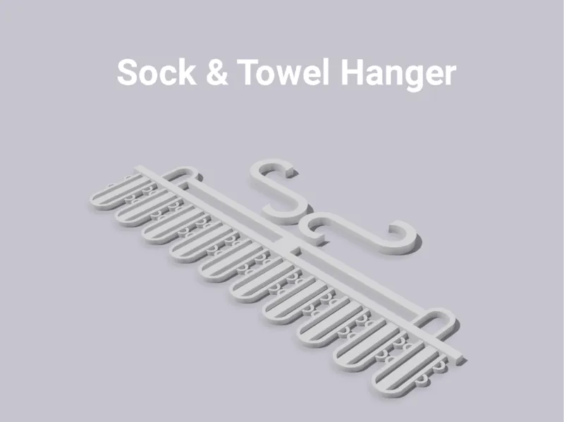 Clip-in Sock Hangar for drying racks
