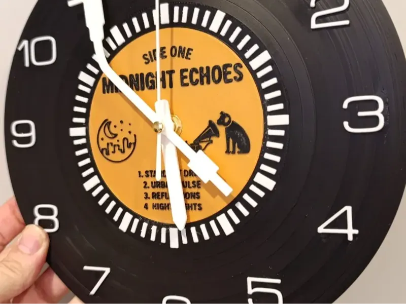 Vinyl wall clock